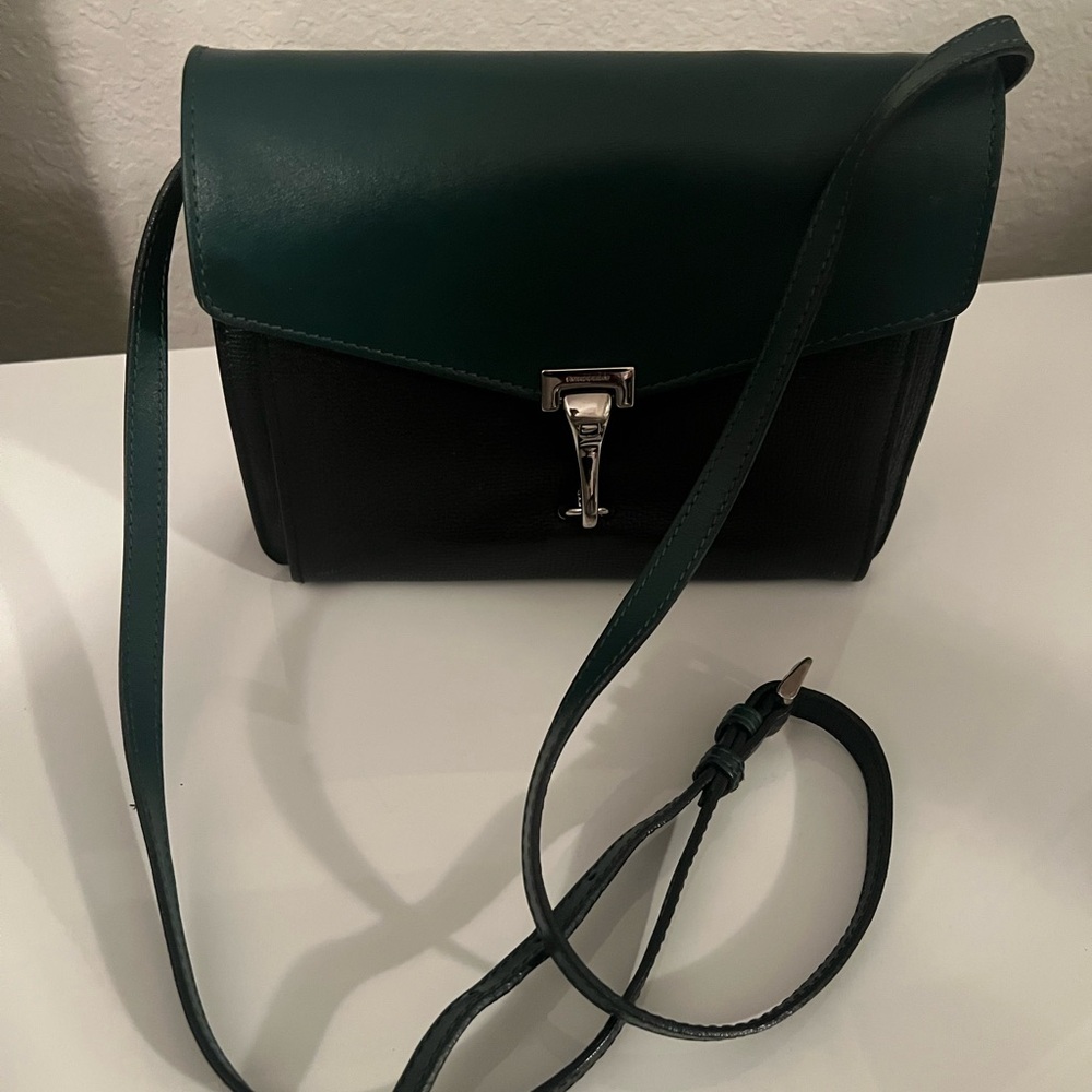 Burberry Dark Green/Black Macken Leather Handbag - Picture 7 of 8